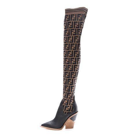 fendi over the knee boots replica|fendi thigh high sock boots.